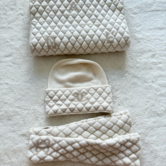 CHANEL Accessories - CHANEL women winter cashmere set scarf/ hat Authentic Retail 4500$